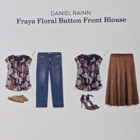 🌸 Daniel Rainn Fraya Blouse Floral Size S NWT STITCH FIX - Picture 2 of 6